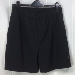 Men’s Balance Collection Black Lined 7”Inseam Inside Pull Tie Athletic Shorts